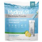 Hydralyte Effervescent Electrolytes Powder Sachets - 20 Flavoured Sticks - Rapid Rehydration - Prevent Dehydration - Achieve Optimal Hydration (20 Sachets, Lemonade)