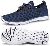 DOUSSPRT Men's Water Shoes Quick Drying Sports Aqua Shoes Blue Size 10.5