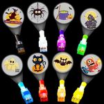 Halloween Party Favors for Kids, 40PCS Light Up Finger Lights Halloween Goodie Bag Fillers, Non Candy Halloween Treats Glow in The Dark Halloween Toys Bulk for Pinata Stuffers, Classroom Prizes Gifts