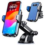 VANMASS 2024 Newest Car Phone Holder【60+LBS Strongest Suction & Military-Grade】 Patent & Safety Certs Cell Phone Mount Truck Stand for Dashboard Windshield Vent for iPhone 15 Pro Max 14 13, Blue