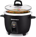 Elite Gourmet Maxi-Matic Electric Rice Cooker with Stainless Steel Inner Pot Makes Soups, Stews, Porridge's, Grains and Cereals, 10 cups cooked (5 Cups uncooked), Black, ERC-2010B