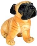 4AJ BAZAAR Cute VODA Pug Stuffed Soft Plush Dog Toy - Brown (32cm)