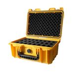 Cavol AC03 Knife Case for 24 Folding Knives Case-IPX7 Waterproof Heavy Duty Pocket Knife Storage Hard Case Box Storage Organizer,Folding Knife Collection Protective Case (Yellow)