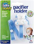 Baby Buddy Pacifier Clip Holder, Newborn Essential with Universal Fit for All Binky and Teether Brands, Ages 4+ Months