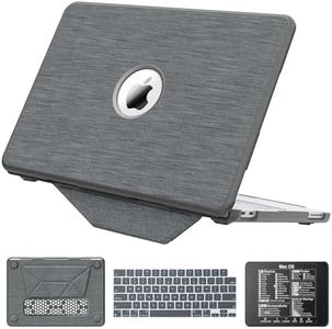 KAIJIAbox Compatible with MacBook Neo Case 13 inch A3404 2026 with A18 Pro Chip, 4 in 1 Kit Seamlessly Closes & Anti-Crack | Hard Shell Woven Fabric Cover | Stand | Keyboard Cover | Mouse Pad, Grey