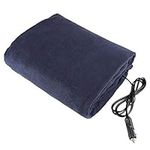 Car Heated Blanket That Plugs into Cigarette Lighter, 12V Heated Electric Blanket Throw Travel Thermostat Winter Foldable Polar Fleece Warm Car