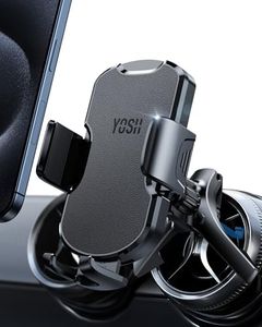 YOSH Car Phone Holder Round Air Vent,for Mini Cooper, Leather Design Phone Holder for Cars with 360° Rotatable Metal Hook for Mercedes Benz Audi BMW, Super Stable Cradle for iPhone Samsung