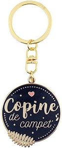 Manahia Porte clés Cadeau Copine - Copine de Compet' - Bijoux Copine - Cadeau Saint Valentin - Cadeau Noël Chérie - Anniversaire Meilleure Amie - Cadeau Amitié - Idée Cadeau Meilleure Amie