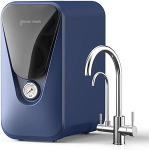 GLACIER FRESH GFU03 Reverse Osmosis System – 800 GPD, Non-Electric, 3:1 Pure-to-Drain, No Noise/No Drilling, 5-Stage Tankless Under-Sink RO Water Filter System, Reduces PFAS/PFOS, Elite Version
