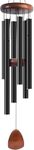 Sehaz Artworks Wind Chimes for Balcony | Balcony Decoration Items | Garden Decoration Items Outdoor | Wind Chimes for Home Positive Energy | Hanging Bells for Home Decorations | 5 Tubes Black - 95 CM