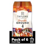 Taylors of Harrogate Brasilia Ground Coffee (1.2 kg, Pack of 6) | 200 g