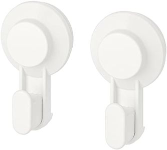 Ikea TISKEN Hook with Suction Cup, White(Pack of 2)