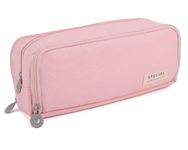 Big Capacity Pencil Case, OLIYuMi 3 Compartment Pencil Pouch Pencil Bag Storage Box Stationery Organizer Makeup Bag with Zipper Closure for Student Office College Boys and Girls (Pink)