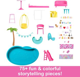 Barbie Dreamhouse 3-Storey Dollhouse – Playset with Furniture