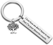 bobauna Stainless-Steel NA Favorite Cousin Keychain