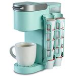 STORAGENIE K Cup Holder for Keurig K-Cup,Coffee pod Storage, Side Mount | Wall Mount, Perfect for Small Counters (2 Pack/for 10 K-Cups, Oasis Blue)