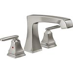 Delta Faucet Ashlyn 2-Handle Widespread Roman Tub Faucet, Brushed Nickel Tub Faucet, Roman Bathtub Faucet, Delta Roman Tub Faucet, Tub Filler, Stainless T2764-SS (Valve Not Included)