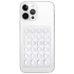 Galundge Silicone Suction Phone Case Mount, Non Slip Sticky Phone Grip for Cellphone, Silicon Adhesive Suction Cup Phone Mount, Strong Grip Holder for Selfies and Videos (White)