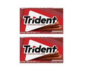 Trident Sugar Free Chewing Gum 2 Pieces Cinnamon Flavor 14 Sticks, 26.6 g(Pack Of 2)