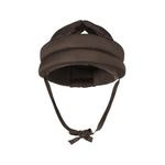 Elderly Safety Helmet - Anti Shock, Anti-Fall Cap, Soft Breathable Sponge Hat, Adjustable Elder Head Protection (Brown with Chin Strap)