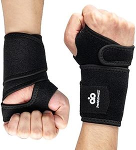 INDEEMAX 2 Pack Copper Wrist Brace Support for Carpal Tunnel, Pain Relief, Arthritis, Tendonitis, Adjustable Wrist Braces Compression Wraps Both Hands, Fit for Men and Women