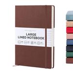 BEECHMORE BOOKS Lined Journal Notebook, 8.5 x 11.5 inch A4 160 Lined Pages, Hardcover Leather Journals for Women, Men, Writing and Notebooks for Work - 120 GSM Thick Paper, Gifts Box Included