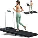 COZYINN Under Desk Walking Pad Treadmill: [Voice Control] 2 in 1 Incline Folding Treadmill Works with KINOMAP WELLFIT APP for Home Office - 2.5HP Quiet Treadmills with 265Lbs Capacity