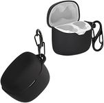 kwmobile Case Compatible with JBL Tune Flex Case - Silicone Cover Holder for Earbuds - Black