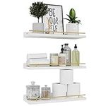 WOPITUES Floating Shelves with Gold