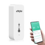 eMylo WiFi Room Thermometer Hygrometer, Tuya Digital Indoor Temperature Humidity Sensor with Smart App and Data Recording, for Baby Rooms, Greenhouses accessories, Garage, Office（1 Pack）