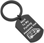 KUIYAI Camper Gift Keys To My Fucking Awesome Van Keychain Camper Jewelry (awesome van black)