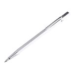 Scribing Pen, Tungsten Carbide Tip Scriber Engraving Pen Tool Glass Ceramic Engraver Scribe Tool Metal Engraver Carving Alloy Pen with Clip and Magnet for Glass/Ceramics/Metal Sheet.(银)