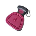 Petlicious & More Pooper Scooper for Small Dogs Outside Yard or Travel Outdoors, Pup Poop Scoop with Container and 15 pcs Pet Waste Bag Attachment (Pack of One, Pink)