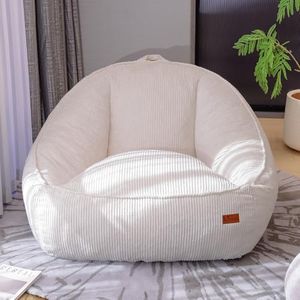 UODERS Giant Bean Bag Chair for Adults, Teens and Kids, Cozy Fluffy Corduroy Beanbag Chair with Filler, Large Floor Lounge Sofa for Living Room, Bedroom, Dorm, Gaming and Reading(L-Ivory)