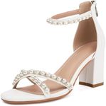 Latasa Women's Pearl Heels Strappy 