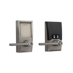 SchlageEncode WiFi Latitude Lever Smart Lock, Keyless Entry Touchscreen Door Lock with Century Trim in Satin Nickel, FE789WB CEN 619 LAT