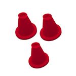 SportsYuva Rubber Cricket Batting Tee Cone for Batting Practice (Pack of 3) (Red)