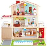 Hape E3405 Kids Wooden Doll Family Mansion with Accessories