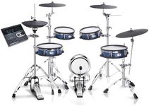 HAMPBACK ACE-970 Electric Drum Set with Double Layers Mesh Heads, Choke Cymbal, Independent Hi-hat Stand, Restore Authentic Drum Sound & Percussive Feel, Bluetooth Sound Module, Suit for Master