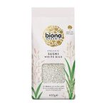 Biona Organic Sushi Rice - Short Grain White Sushi Rice - Japanese Style, Sticky Texture - Ideal for Homemade Sushi, Stir Frys & Poke Bowls - Non GMO, Vegan - Plastic Free