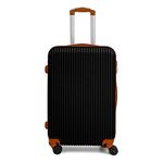 CALDARIUS Cabin Suitcase Hard Shell | Lightweight | 4 Dual Spinner Wheels | Trolley Cabin Bag | 20" Carry On Suitcase Luggage | Combination Lock | (Black, Cabin 20'')