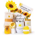 Birthday Pamper Gifts For Women,Sending Sunshine Get Well Soon Gifts Basket Self Care Package Relaxation Spa Bath Set Christmas Hamper Presents Box thank you Gift for Mum Friends Sisters Wife