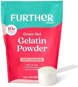 Further Food Gelatin | Grass-Fed, Pasture-Raised, Non-GMO | Unflavored, Excellent Source of Collagen | Pure Beef Gelatin Powder (Large 31.74oz)