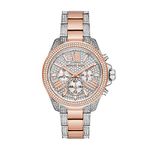 Michael Kors Women's Wren Chronograph Two-Tone Stainless Steel Watch, Silver, Chronograph