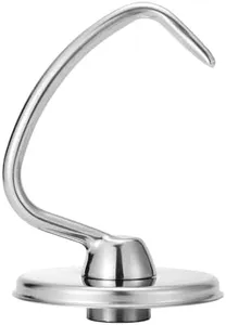 Dough Hook for KitchenAid 4.5qt-5qt Tilt-Head Stand Mixer, Stainless Steel Tick Attachments Fits for K45SS, KSM75, KSM90, KSM95, KSM150, Dishwasher Safe, Heavy Duty, No Residue