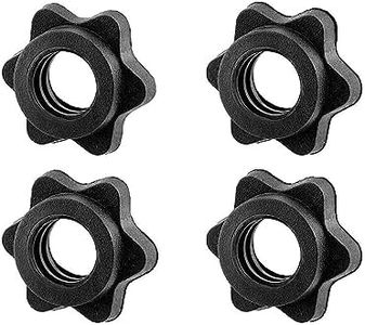 uncakil 2 Pairs Dumbbell Collars 1 inch Dumbbell Hex Nut 1 inch Barbell Collar Clamps Weight Clips for Dumbbells,Spinlock Collars for 1 Inch Standard Barbells Bars Sports Weight Lifting Fitness