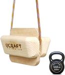 Ucraft Pocket-Sized Climbing Fingerboard | Double-Sided Grip Strength Training Board | Wooden Hang Board for Pull up Grips | Pinch Training Finger Board | Non-Slip, Portable & Lightweight Hang Board