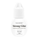 NAGARAKU Eyelash Extension Sensitive Glue 5ml from BELLE GAGA Retention 15-20 Days Lashes Adhesive Glue Dark Black Professional Use Only (Strong Glue)