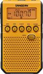 Sangean DT-800YL AM/FM/NOAA Weather Alert Rechargeable Pocket Radio (Yellow)