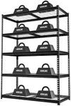 WORKPRO 5-Tier Metal Shelving Unit, 48”W x 24”D x 72”H, Heavy Duty Adjustable Storage Rack, 4000 lbs Load Capacity (Total), for Garage, Basement, Warehouse, Workshop